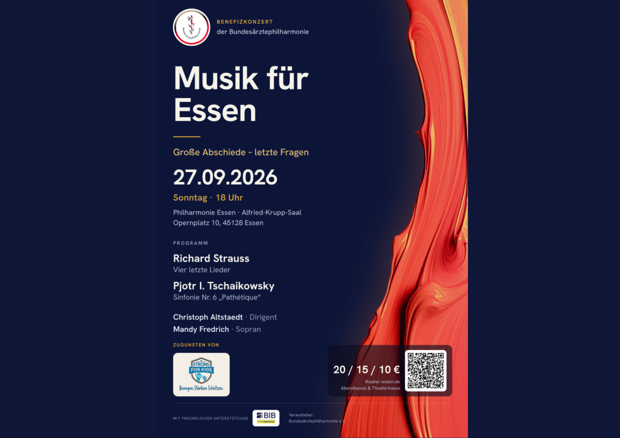 Benefizkonzert zugunsten von Be Strong For Kids in der Philharmonie Essen